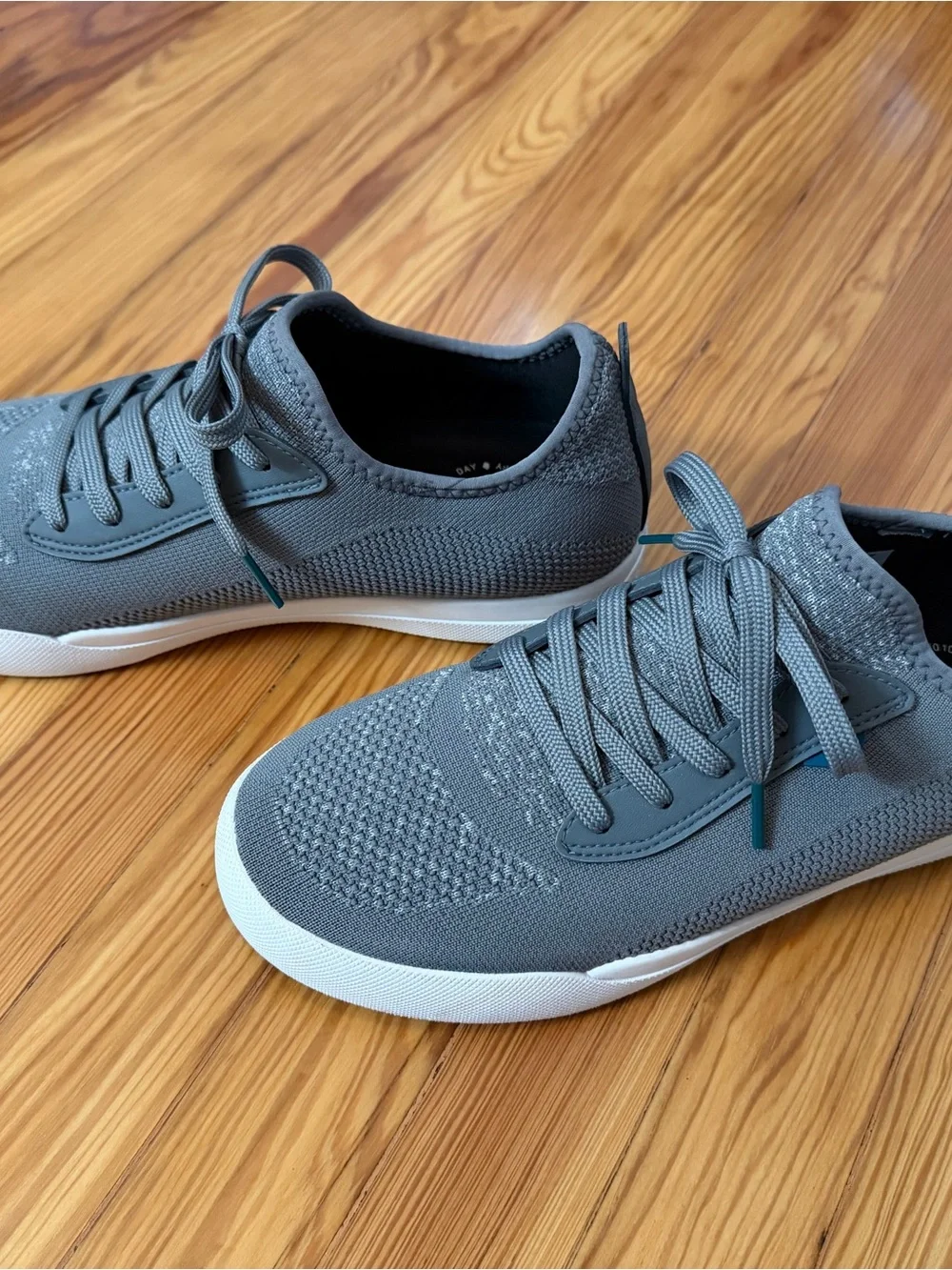 Vessi Men's Grey Knit Lace-Up Waterproof Weekend Sneakers